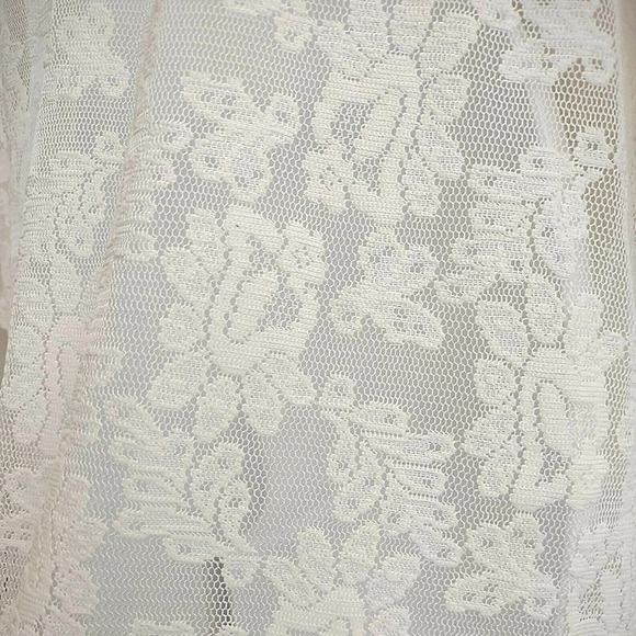 ❤️ 🆕 EXPRESS Kimono Jacket Women Ivory Lace Open Front MEDIUM - Picture 4 of 9